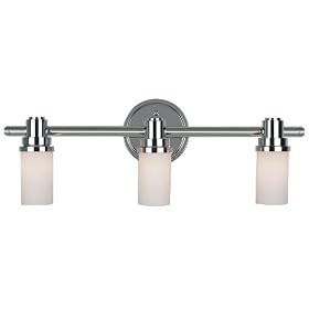 Royce Lighting RV2164 3CH Three-Light Vanity Chrome with Opal Etched Globes by Royce Lighting