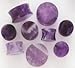 Pair Of Double Flare Organic Natural Amethyst Stone Ear Plug Piercings (Multiple Sizes Available)