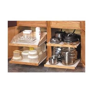 Slide-A-Shelf - Oak - Bath, Set of Two (Oak) (4 H x 14.75 W x 19.75 D) by 