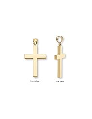 18K Gold Plain Cross Pendant