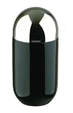 Typhooon Capsule Gloss Black Glazed Ceramic Large Storage Canister with Stainless Steel Airtight Lid
