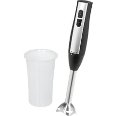 Stabmixer, Edelstahl P�rierstab mit 0,6 Liter Mixbeh�lter mit Mess-Skala, Wandhalterung, 300 Watt, Schwarz, NEU + OVP