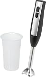 Stabmixer, Edelstahl P�rierstab mit 0,6 Liter Mixbeh�lter mit Mess-Skala, Wandhalterung, 300 Watt, Schwarz, NEU + OVP