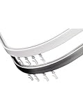 Luxury White Modular 5 Option Shower Curtain Track & Gliders