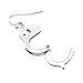 Spinningdaisy Womens Silver Plated Functional Handcuff Earrings