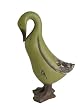 Resin duck large with curved neck in green