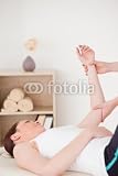 Wallmonkeys Peel and Stick Wall Decals - Portrait of a Young Woman Having an Arm Massage - Removable Graphic