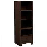 Montego Audio Pier Bookcase (Dark Walnut) (60H x 20W x 18D)