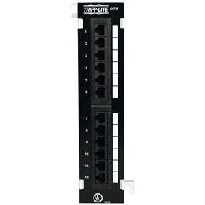 Tripp Lite N250-012 Cat6 Wall Mount Feedthrough Patch Panel -12 Port