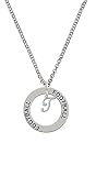 Mini Gelato Script Initial - T - Football Affirmation Ring Necklace