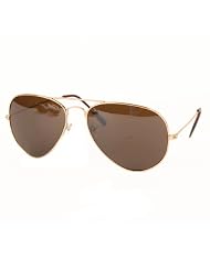UB Classic Aviator Sunglasses: Gold Frame with Brown Reflective Lens by Urban Boundaries Eyewear