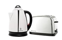 Russell Hobbs 14537 Montana Kettle & Toaster pack - consisting of a 1.7 litre polished stainless steel kettle and a 2 slice polished toaster