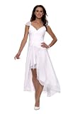 Astrapahl, Knielanges Braut, Abend oder auch Cocktailkleid, Farbe weiß