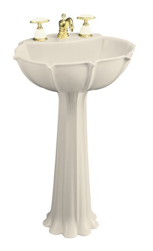 Kohler K-2099-4-47 Anatole Pedestal Lavatory with 4 Centers, Almond