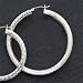 Sterling Silver 4.00mm Diamond-cut Hoop Earrings