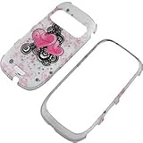 2 Pink Hearts Silver Protector Case for Nokia C7 Astound