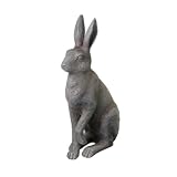 20" Large Woodland Smiling Bunny Rabbit Decorative Outdoor Garden Statue