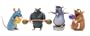 Disney Pixar Ratatouille Movie Toy Action Figures Set of 4 one of each: Remy Django Git Emile