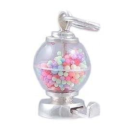 Mechanical Gumball Candy Machine 925 Sterling Silver Traditional Charm