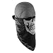 ZAN HEADGEAR/BOBSTER BANDANNA LTHR SKULL-FL GY BL007
