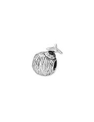 Coconut Drink Charm in Silver For 3mm Charm Bracelets