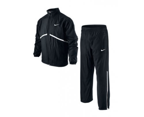 Nike Jungen Tennisanzug N.E.T. Woven Warm Up, black/white/black/white, L, KN700010L