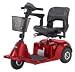 Red Daytona 3 GT 3 Wheel Power Scooter - Medium Sized