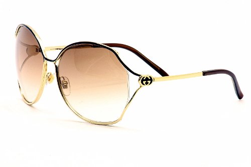 Gucci Gg 2846/S Gold/Darkbrown Frame/Brown Gradient Lens 63Mm