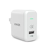 【Quick Charge 3.0対応】 Anker PowerPort+ 1 (Quick Charge 3.0 18W USB急速充電器) Galaxy S6 / Edge / Plus、 Note 5 / 4、LG G4、Nexus 6、iPhone、iPad 他対応(ホワイト) A2013121