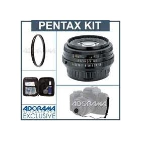 Pentax SMCP-FA 43mm f/1.9 Auto Focus Limited Edition Black Lens Kit, with Tiffen 58mm UV Filter, Lens Cap Leash, Professional Lens Cleaning Kit