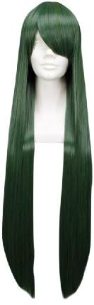 40" Dark Green straight Cosplay Wig -- Sailor Moon Hino Rei