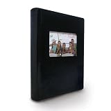 2-Pack Bonded Leather Photo Album Holds 300 Photos Each, Black