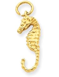 14k Gold Seahorse Charm