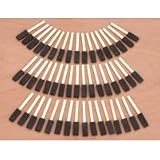 Woodstock D3247 Foam Brush Set with Wood Handles, 50-Piece