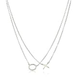 Dogeared Hugs and Kisses XO Silver Charm, Two 