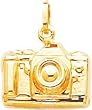 14K Gold Camera Charm