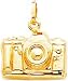 14K Gold Camera Charm