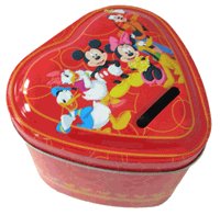 Disney Mickey Mouse Toy Coin Bank - Heart Shape Toy Bank