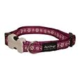 Red Dingo Designer Dog Collar, Large, Daisy Chain Purple