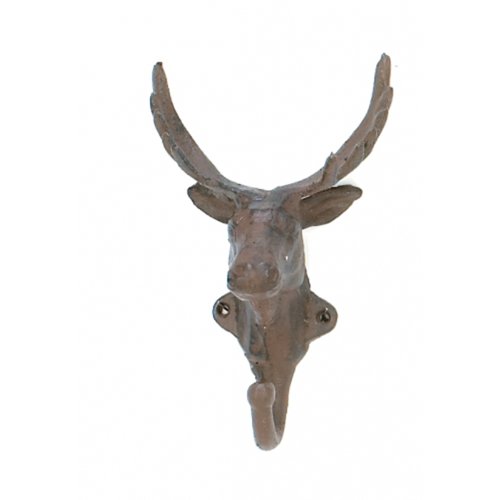 Cast Iron Moose Head Hook Coat $ Hat Hanger