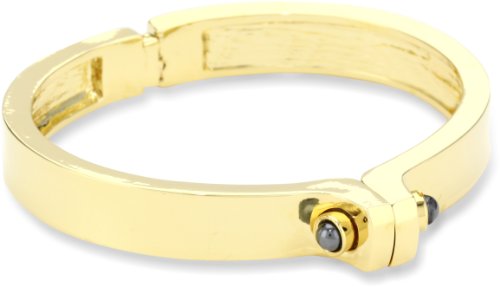 KARA by Kara Ross Mini Metal Shirt with Hematite Stones Cuff Bracelet