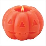 Jolly Jack O Lantern Halloween Decor Wax Orange Candle