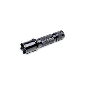Surefire 6PD-BK Defender Black Incandescent Flashlight w/ a Crenullated Strike Bezel