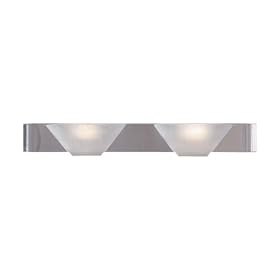 Minka Lavery Sunrise 5732-84 Small Glass 2 Light 200w (3"H x 24"W) Vanity Lighting in Brushed Nickel