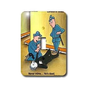 Londons Times Funny Music Cartoons - Mime Crime - Light Switch Covers - single toggle switch