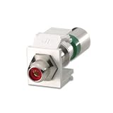Leviton 40782-RRW QuickPort Compression RCA Connector, Red Insert, White