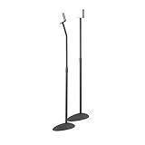 Sanus Hover Foundation Adjustable Satellite Speaker Stands (Black) HF1-B