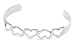 Sterling Silver B1762 Women's Cut Out Heart Bracelet
