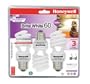 Honeywell 14 Watt Brite White T2 Mini Spiral, 3-Pack CFL Light Bulbs