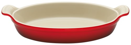 Le Creuset Stoneware 24 cm Oval Gratin, Cerise